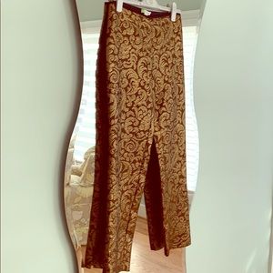 Citrine Brocade Pant size 4, runs more like a 2